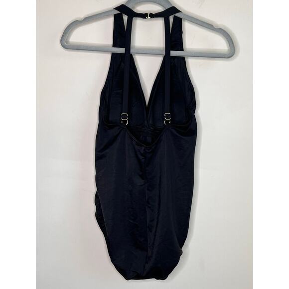 Miraclesuit Wrapsody One Piece Black Women's Size 10 - Picture 8 of 8